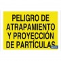 ▷ Cartel Peligro de atrapamiento y proyección de partículas | Ferreidea