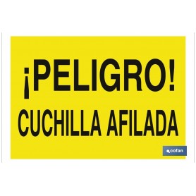 ▷ Cartel ¡Peligro! cuchilla afilada | Ferreidea