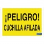 ▷ Cartel ¡Peligro! cuchilla afilada | Ferreidea