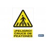 ▷ Cartel Peligro cruce de peatones | Ferreidea