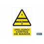 ▷ Señal ¡Peligro! cortes de manos | Ferreidea
