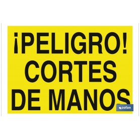 ▷ Cartel ¡Peligro! cortes de manos | Ferreidea