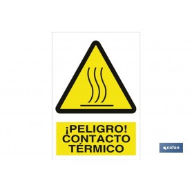 ▷ Señal ¡Peligro! contacto térmico | Ferreidea