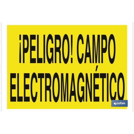 ▷ Cartel ¡Peligro! campo electromagnético | Ferreidea