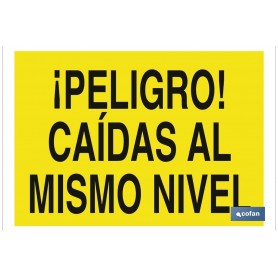 ▷ Cartel ¡Peligro! caída al mismo nivel | Ferreidea