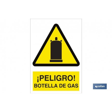 ▷ Señal ¡Peligro! botella de gas | Ferreidea