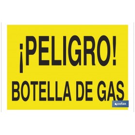 ▷ Cartel ¡Peligro! botella de gas | Ferreidea