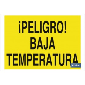 ▷ Cartel ¡Peligro! baja temperatura | Ferreidea