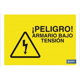 ▷ Cartel Peligro armario bajo tensión | Ferreidea