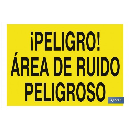 ▷ Cartel ¡Peligro! área de ruido peligroso | Ferreidea