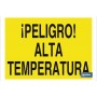 ▷ Cartel ¡Peligro! alta temperatura con texto | Ferreidea