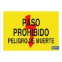 ▷ Cartel Paso prohibido peligro de muerte | Ferreidea