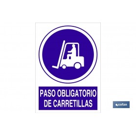 ▷ Señal Paso obligatorio de carretillas | Ferreidea