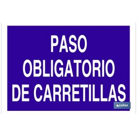 ▷ Cartel Paso obligatorio de carretillas | Ferreidea