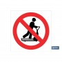 ▷ Cartel Prohibido subir transpalet | Ferreidea