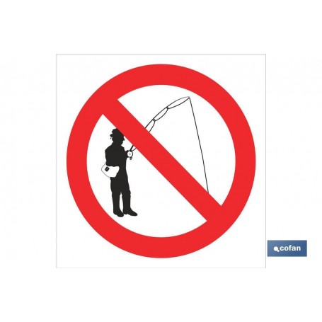 ▷ Cartel Prohibido pescar con Imagen | Ferreidea