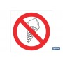 ▷ Cartel Prohibido comer helados Imagen | Ferreidea