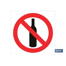 ▷ Cartel Prohibido botellas | Ferreidea