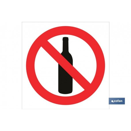 ▷ Cartel Prohibido botellas | Ferreidea