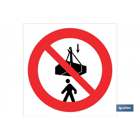 ▷ Señal prohibido situarse debajo de la carga Imagen | Ferreidea