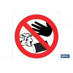 ▷ Cartel Prohibido arrojar basuras | Ferreidea