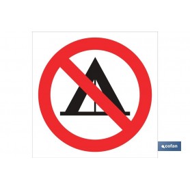 ▷ Señal Prohibido acampar | Ferreidea
