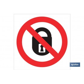 ▷ Cartel Prohibido cerrar candados | Ferreidea