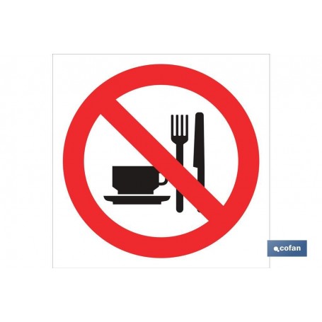 ▷ Señal Prohibido comer y beber | Ferreidea
