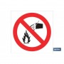 ▷ Cartel Prohibido apagar fuego con agua | Ferreidea