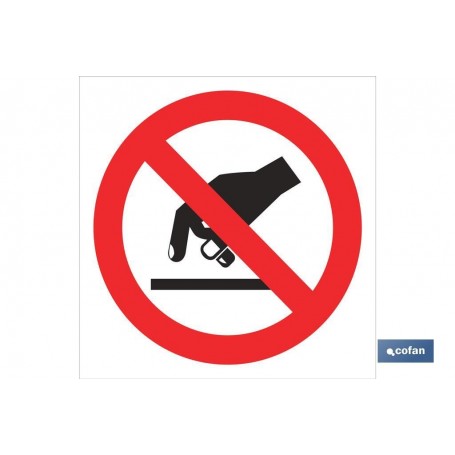 ▷ Cartel Prohibido tocar | Ferreidea