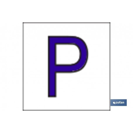 ▷ Cartel P Letra en glasspack | Ferreidea