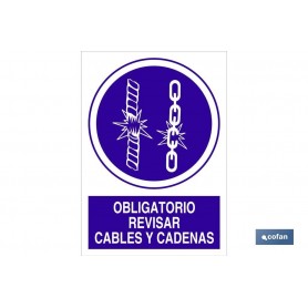 ▷ Señal Obligatorio revisar cables y cadenas | Ferreidea