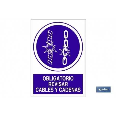 ▷ Señal Obligatorio revisar cables y cadenas | Ferreidea