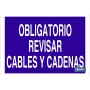 ▷ Cartel Obligatorio revisar cables y cadenas | Ferreidea