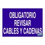 ▷ Cartel Obligatorio revisar cables y cadenas | Ferreidea