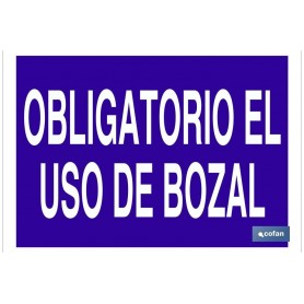 ▷ Cartel Obligatorio el uso de bozal | Ferreidea