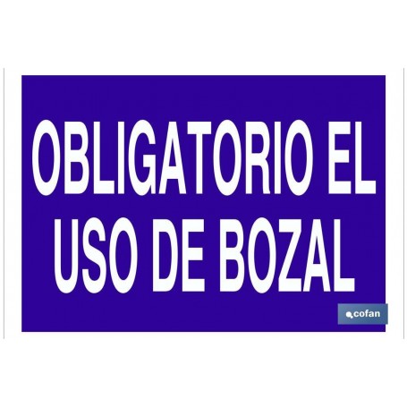 ▷ Cartel Obligatorio el uso de bozal | Ferreidea