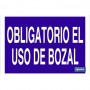 ▷ Cartel Obligatorio el uso de bozal | Ferreidea