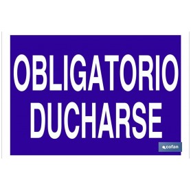 ▷ Cartel Obligatorio ducharse | Ferreidea
