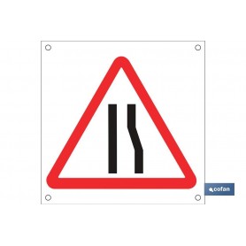▷ Cartel OB21 "Estrechamiento derecho via" | Ferreidea