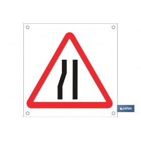 ▷ Cartel OB20 "Estrechamiento izquierdo via" | Ferreidea