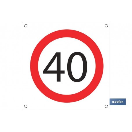 ▷ Cartel OB15 "Vel Max 40 kmh" | Ferreidea
