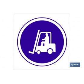 ▷ Cartel Obligatorio paso carretillas | Ferreidea