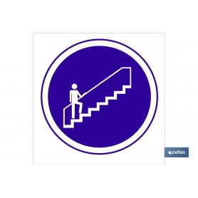 ▷ Cartel Obligatorio uso escalera | Ferreidea