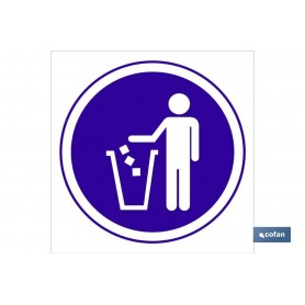 ▷ Cartel Obligatorio uso papeleras | Ferreidea