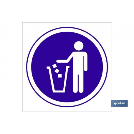 ▷ Cartel Obligatorio uso papeleras | Ferreidea