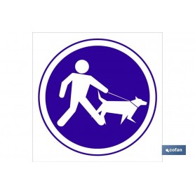 ▷ Cartel Obligatorio correa perros | Ferreidea