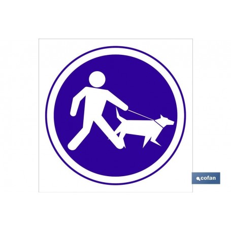 ▷ Cartel Obligatorio correa perros | Ferreidea