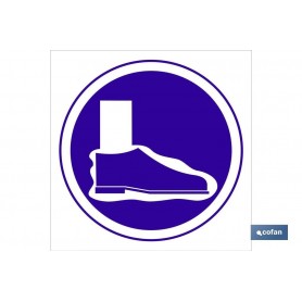 ▷ Cartel Obligatorio cubre calzado | Ferreidea