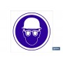▷ Cartel Obligatorio uso casco y gafas | Ferreidea